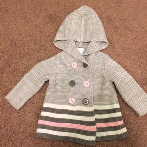 Gray knitted jacket, 3-6 month old